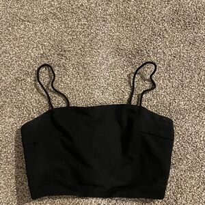 Black Crop Top with Spaghetti Straps